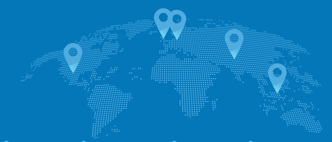 World map showing CloudAgri office locations
